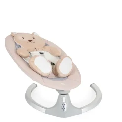 Babywippe elektrische Ari Bär Melodien, Fernbedienung, Teddy-Bär Pad, Timer beige ^ Moni Online