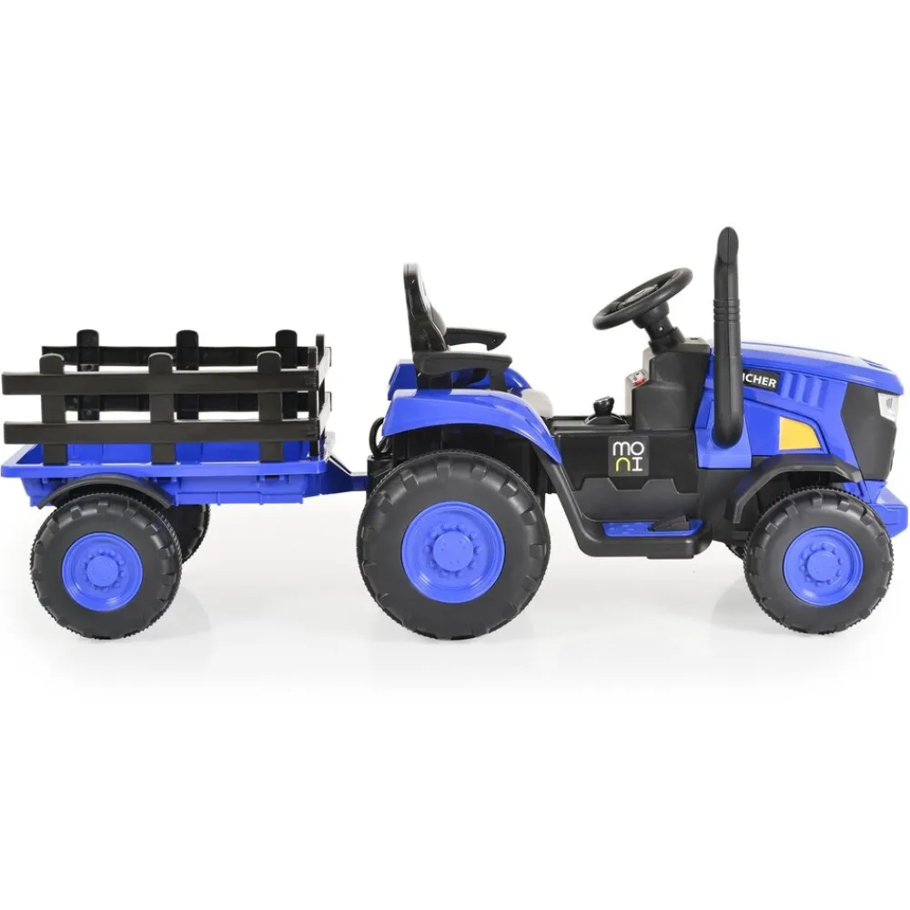 Kinder Elektrotraktor Rancher mit Anhänger, Hupe, Licht, MP3, Fernbedienung ^ Moni Best