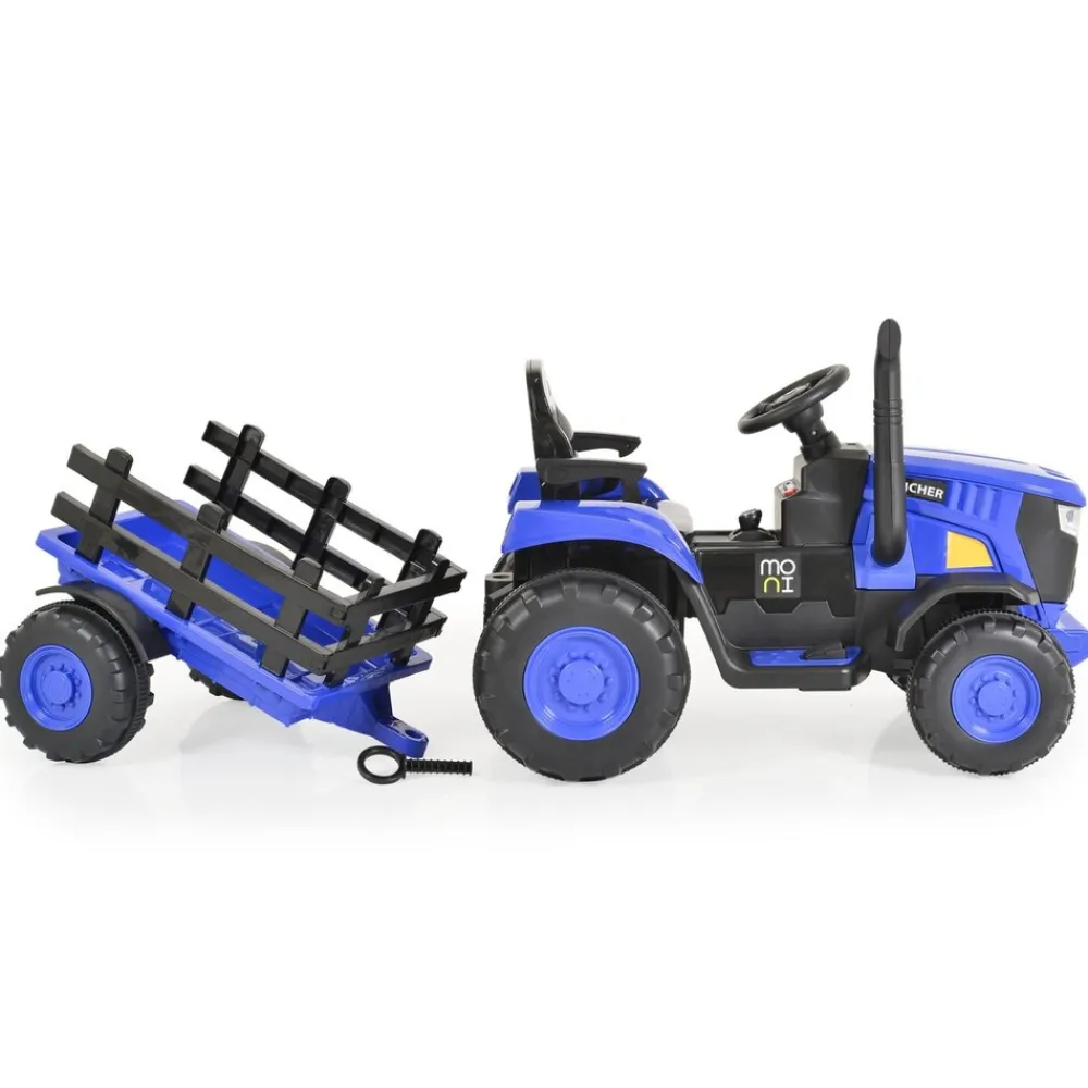 Kinder Elektrotraktor Rancher mit Anhänger, Hupe, Licht, MP3, Fernbedienung ^ Moni Best