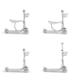 Kinderroller Bubblegum 2 in 1, Höhe einstellbar, Sitz abnehmbar, 3 Räder rosa ^ Moni Best