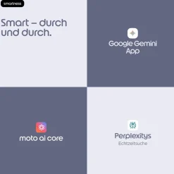 razr 70 8GB + 256GB PANTONE® Hematite Smartphone (6,9 Zoll, 50 MP, 4.800-mAh, Octa-Core, Fingerabdrucksensor, Gesichtserkennung, grün) ^ Motorola Clearance