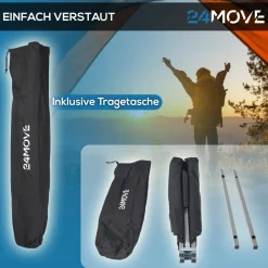® Feldbett Campingbett bis 200 kg In-und Outdoor Camping faltbar, inkl. Tragetasche für einfachen Transport ^ 24MOVE New