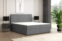 M-Punkt Boxspringbett MALIBU mit Bettkasten 180 x 200 cm - Anthrazit Online