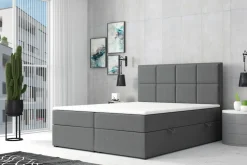 GmbH Boxspringbett NEAPEL mit Bettkasten 180 x 200 cm Anthrazit - versch. Ausführungen ^ M-Punkt Sale