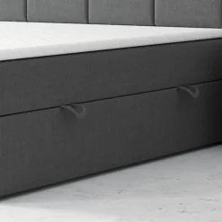 GmbH Boxspringbett NEAPEL mit Bettkasten 180 x 200 cm Anthrazit - versch. Ausführungen ^ M-Punkt Sale