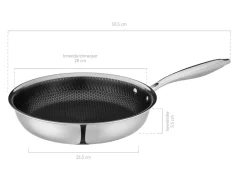 Mäser Bratpfanne, Edelstahl Hestia Schwarz / Silber Clearance