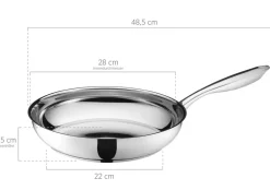 Bratpfanne, Edelstahl Tavos Silber ^ Mäser Discount