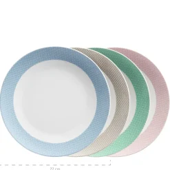 Mäser Geschirr-Set, Porzellan Kitchen Time II Rosa, Blau, Grün, Beige