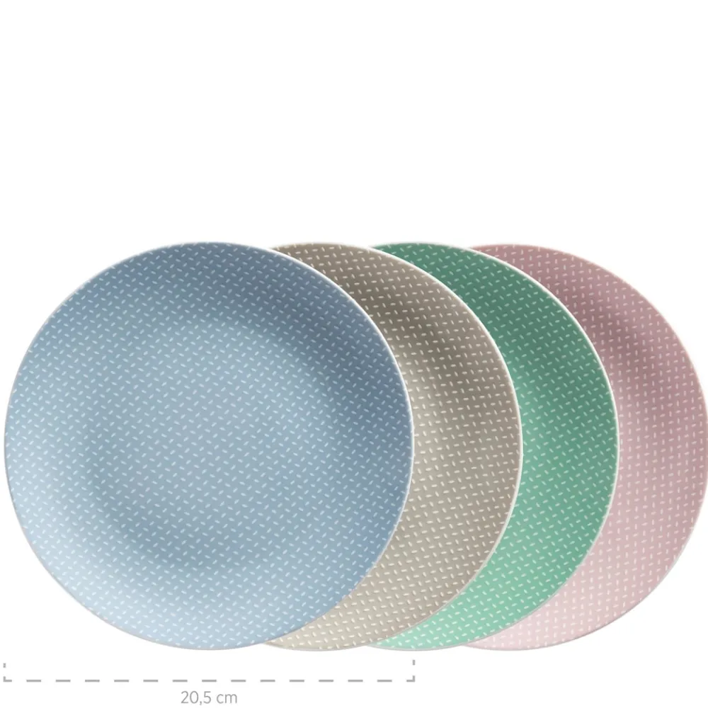 Mäser Geschirr-Set, Porzellan Kitchen Time II Rosa, Blau, Grün, Beige