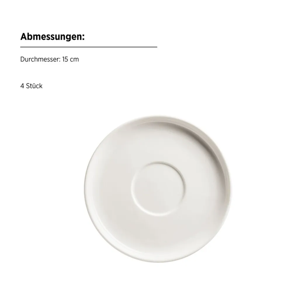 Mäser Kaffeetassen Set, Porzellan Taya Weiß Hot