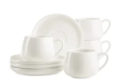 Mäser Kaffeetassen Set, Porzellan Taya Weiß Hot