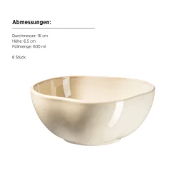 Mäser Schüssel Set, Steinzeug Cordelia Sand Best