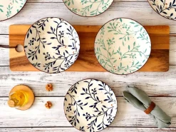 Mäser Teller Set, Porzellan Olive Türkis Clearance