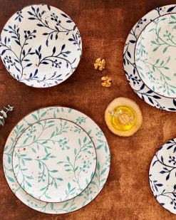 Mäser Teller Set, Porzellan Olive Türkis Clearance