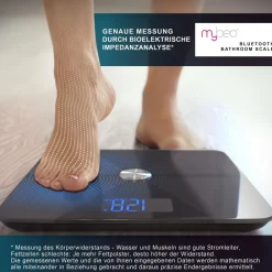MyBeo Digitale Bluetooth Körperfettwaage Diagnosewaage mit App-Steuerung New