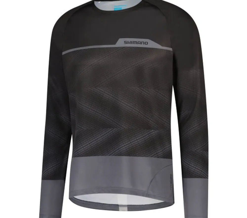 YOKO L.S. Long Sleeve Jersey, Black ^ Shimano Discount