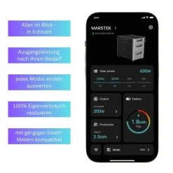 ® 2000 Watt Balkonkraftwerk SET MIT SPEICHER Marstek Venus D 0-7,68 kWh, Smartmeter EcoTracker IR inklusive ^ MyVoltaics Outlet