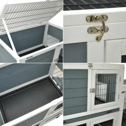 nanook Indoor Kleintierstall Leo 146 x 89 cm grau Hot