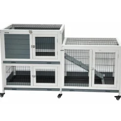 nanook Indoor Kleintierstall Leo 146 x 89 cm grau Hot