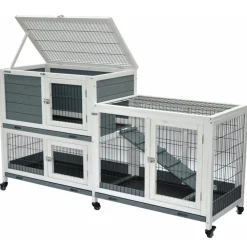 nanook Indoor Kleintierstall Leo 146 x 89 cm grau Hot