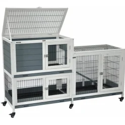 nanook Indoor Kleintierstall Leo 146 x 89 cm grau Hot