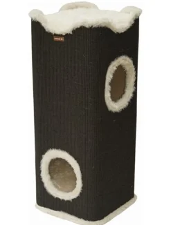 nanook Kratztonne Kratzbaum Amigo mit Plüschrand schwarz 100 x 40 cm Sale