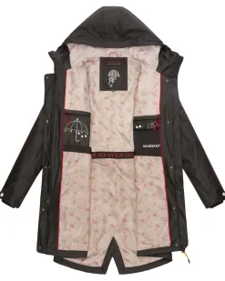Damen Funktions Jacke Regen Mantel Outdoor Parka Wasserdicht mit Kapuze Dancing Umbrella ^ NAVAHOO Best