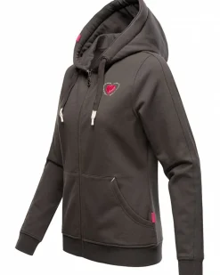 Damen Kapuzensweatshirt Hoodie mit Kapuze & Dicken Tunnelzugkordeln Cremetörtchen ^ NAVAHOO Outlet