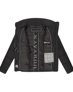 Damen Winter Jacke Recyceltes Kurz Winterjacke gefütterter Steh Kragen Luftzauber ^ NAVAHOO Outlet