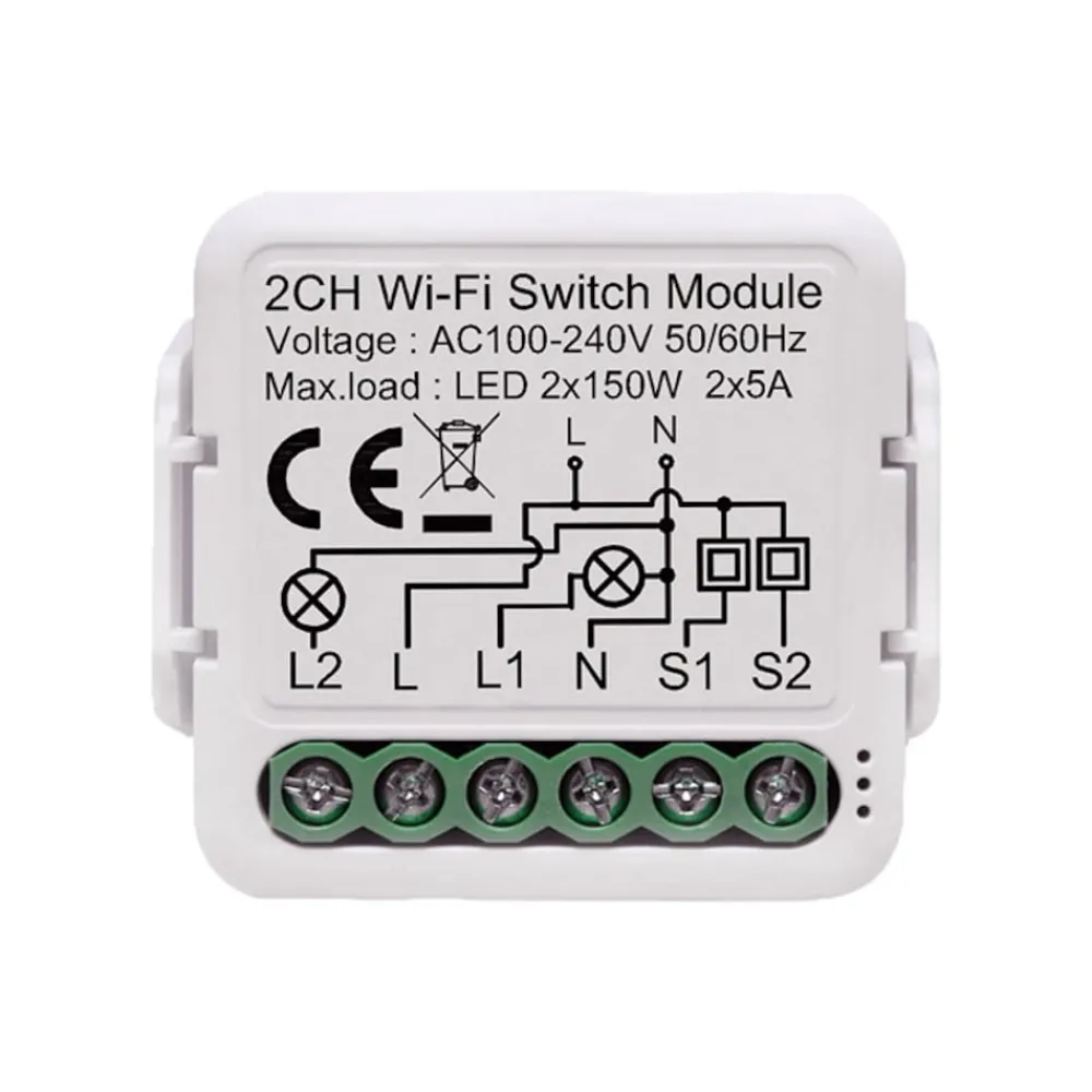 2-channel Relay Switch WLAN Relais Schalter 2-Kanal SmartLife oder Tuya Smart App ^ Netplus Best