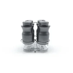 Gewürzständer 5 teiliges Set 4 Behälter 1 Ständer ^ neuetischkultur Clearance
