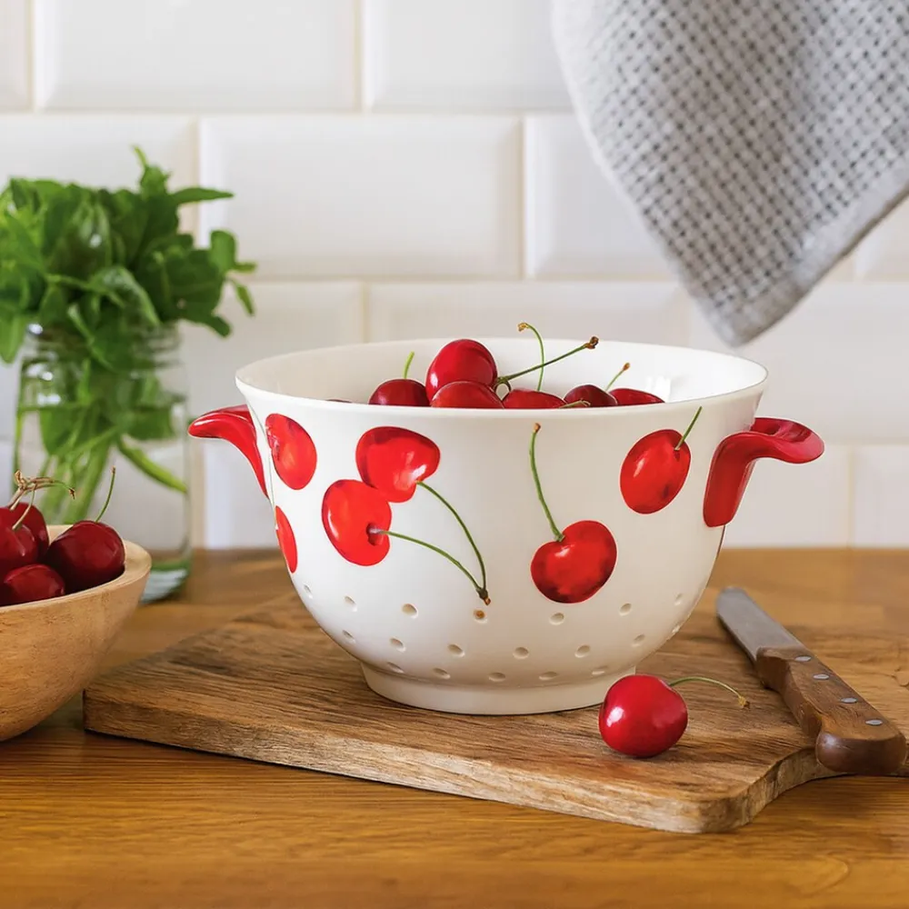 neuetischkultur Küchensieb Keramik Cherry New