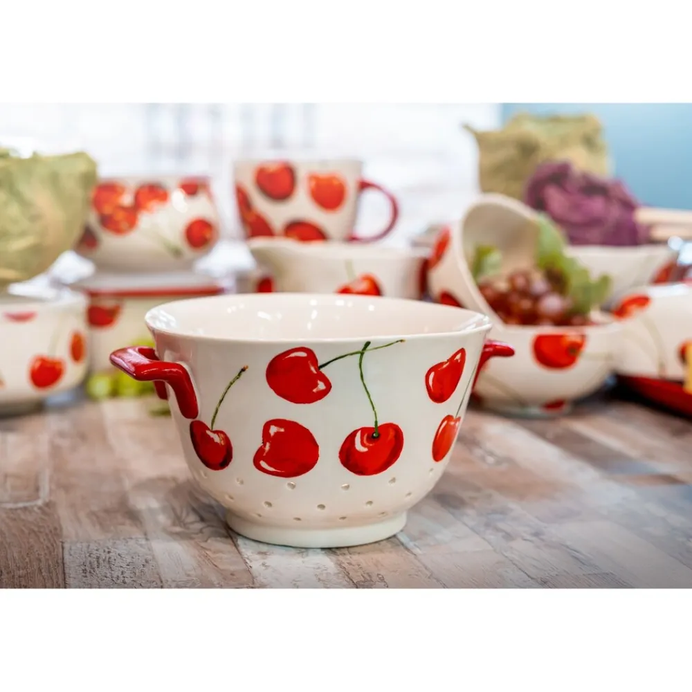 neuetischkultur Küchensieb Keramik Cherry New