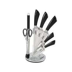 Messerblock 8 teiliges Set Metallic Black ^ neuetischkultur Online