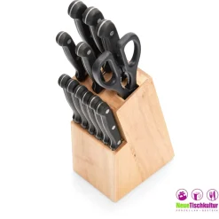 neuetischkultur Messerblock-Set, 13-teilig Gummibaum Clearance