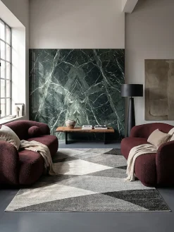 KADIMA DESIGN Niederflor-Läufer Pflegeleicht Grau - THUR | Beige Discount