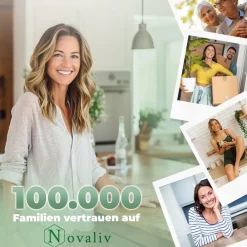 Großer Mülleimer mit Deckel - 50L Tretmülleimer mit Soft-Close-System - Stabiler Abfalleimer mit Deckel & Fußpedal - Geruchsdichter Mülleimer Küche u.v.m - Treteimer Müllbehälter ^ Novaliv Best