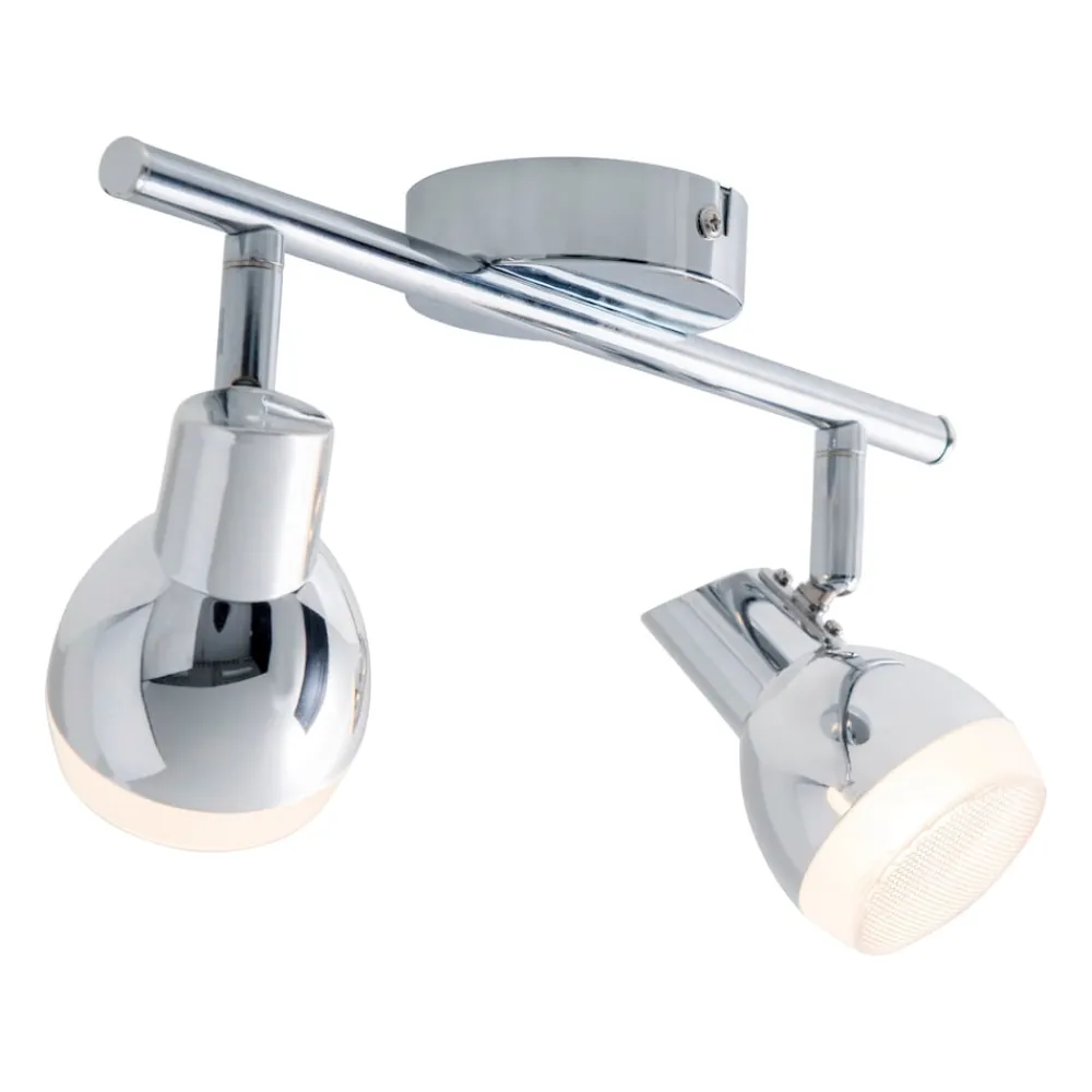 2er LED Wand-/Deckenschiene "CHROMEY" L:30cm ^ Näve