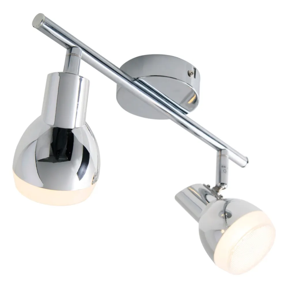2er LED Wand-/Deckenschiene "CHROMEY" L:30cm ^ Näve