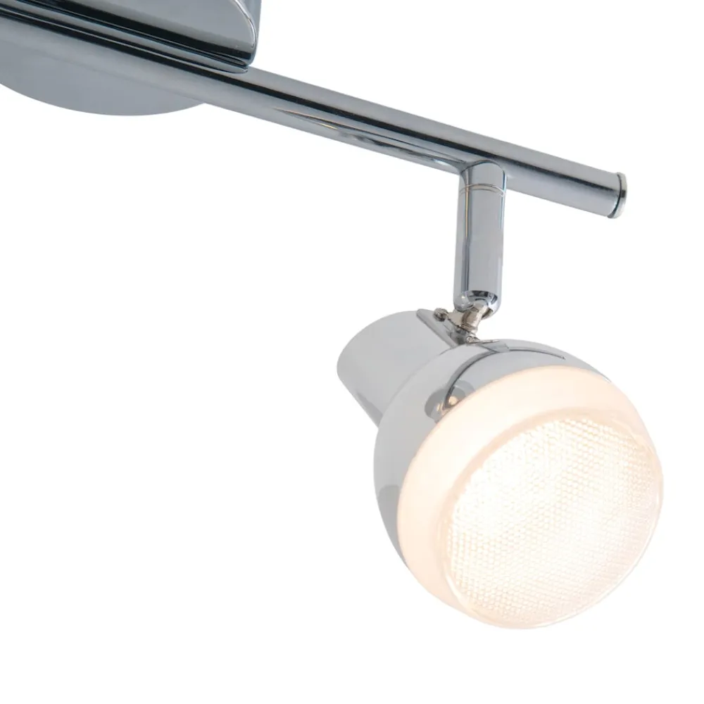 2er LED Wand-/Deckenschiene "CHROMEY" L:30cm ^ Näve