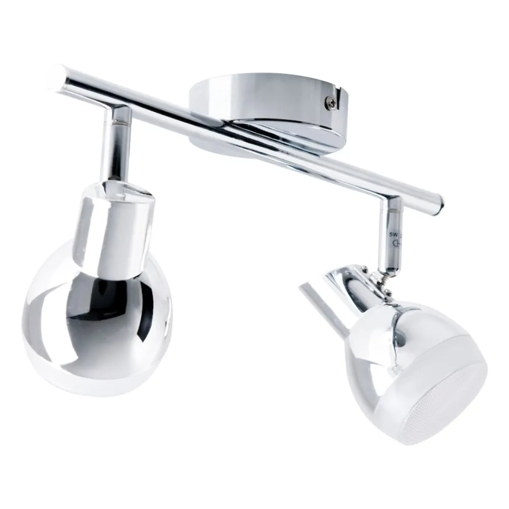 2er LED Wand-/Deckenschiene "CHROMEY" L:30cm ^ Näve