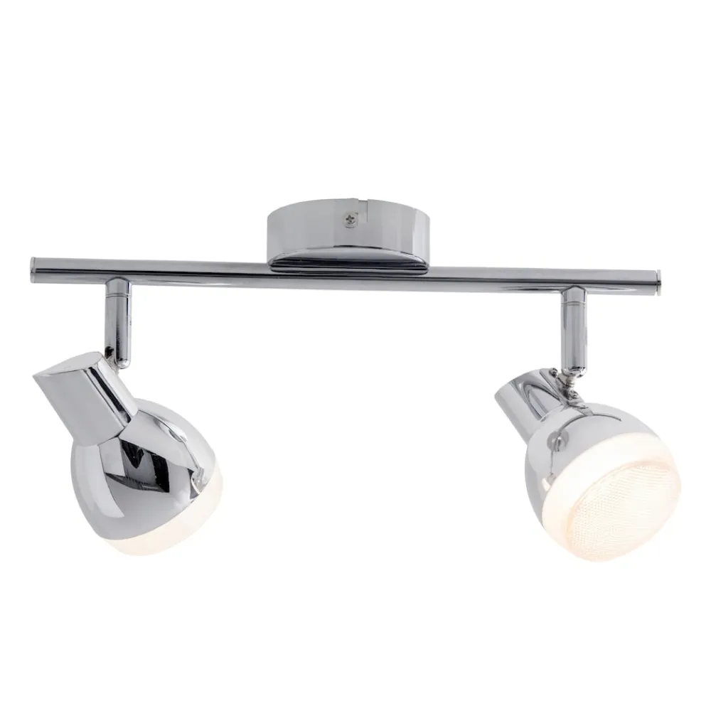 2er LED Wand-/Deckenschiene "CHROMEY" L:30cm ^ Näve