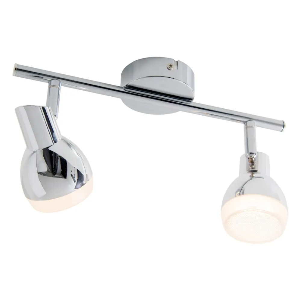 2er LED Wand-/Deckenschiene "CHROMEY" L:30cm ^ Näve
