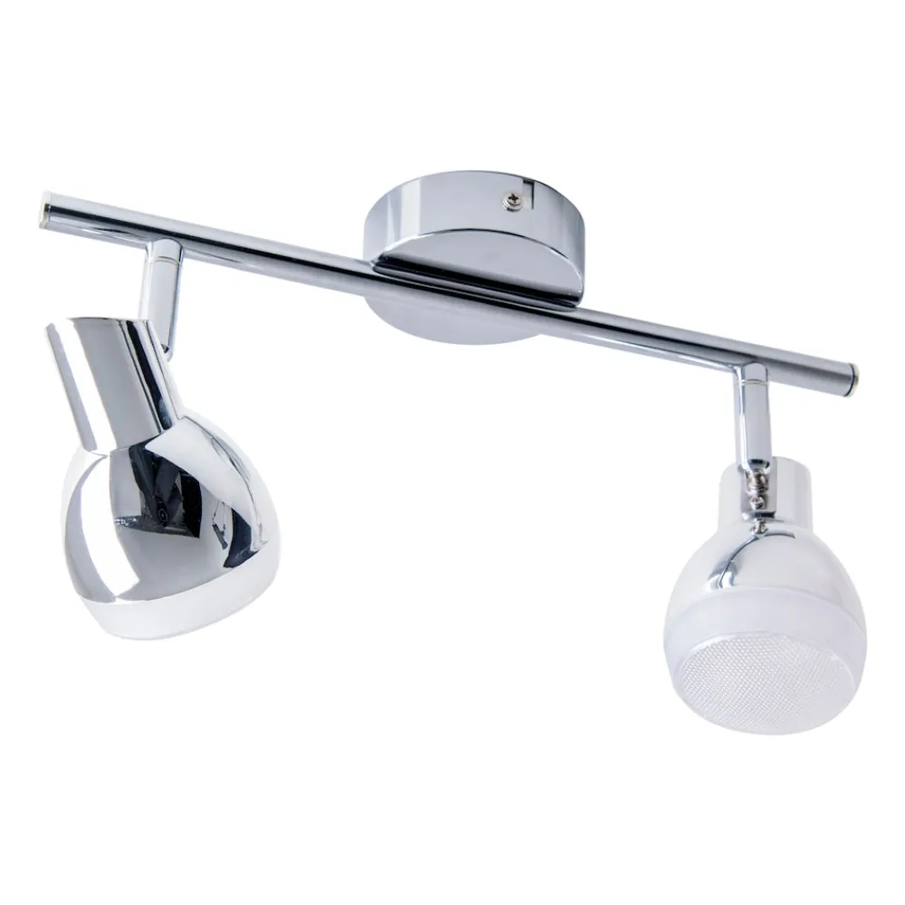 2er LED Wand-/Deckenschiene "CHROMEY" L:30cm ^ Näve