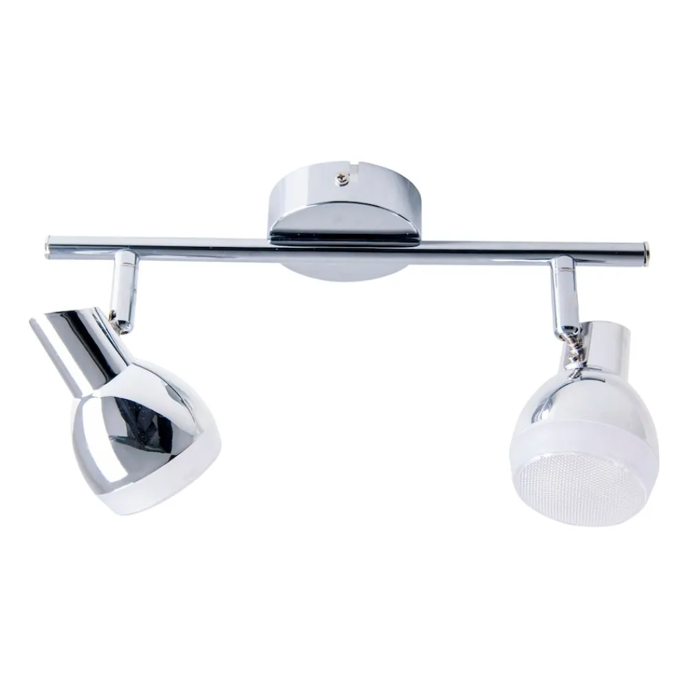 2er LED Wand-/Deckenschiene "CHROMEY" L:30cm ^ Näve