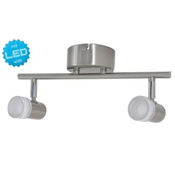 Näve 2er LED-Wand-u. Deckenspot "MALAGA" l:34cm Sale
