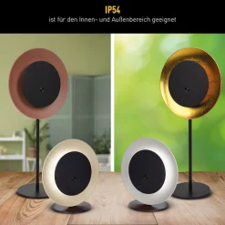 Näve 4in1 Akku-/Solar-/Tisch-/Hängeleuchte "SOLAN" H: 41,5cm mocha mousse