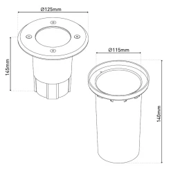 LED Bodeneinbauleuchte "FORTO" Ø: 12,5cm ^ Näve Best