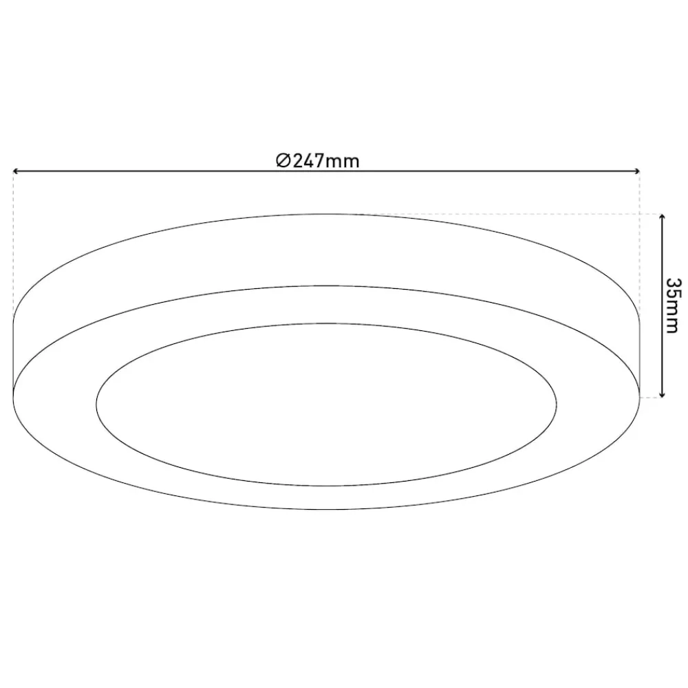 Näve LED / CCT Ein-/Aufbauleuchte "KOMPLEX" Ø: 24,6cm Clearance