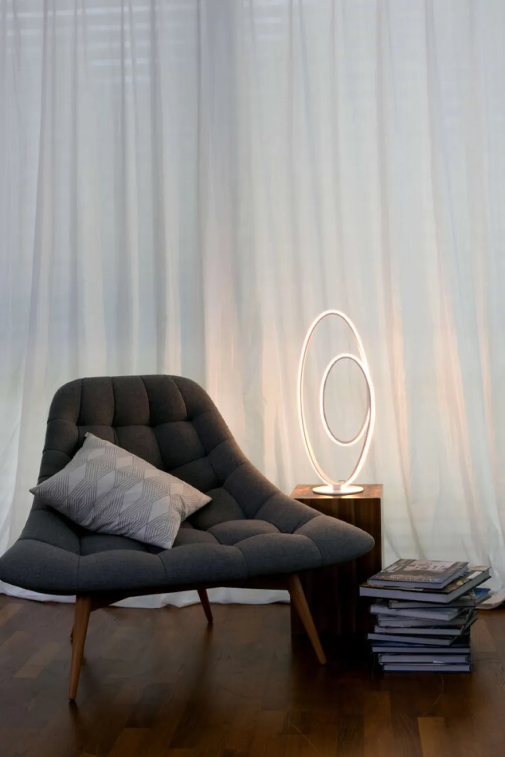 Näve LED Tischleuchte h: 60cm weiß "ODRIVE"